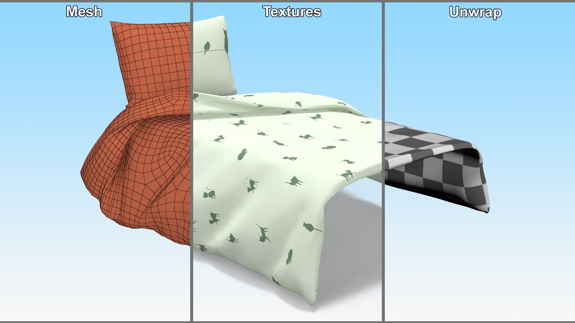 Blanket and Pillow for Children IKEA BARNDROM Cat Pattern Green model https://p.turbosquid.com/ts-thumb/k1/IXpZuf/Va/blanketandpillowforchildrenikeabarndromcatpatterngreen3dmodel012/jpg/1696965795/1920x1080/fit_q87/cd889cf2f7568a8ce7b8877cb30994de232e4d8a/blanketandpillowforchildrenikeabarndromcatpatterngreen3dmodel012.jpg