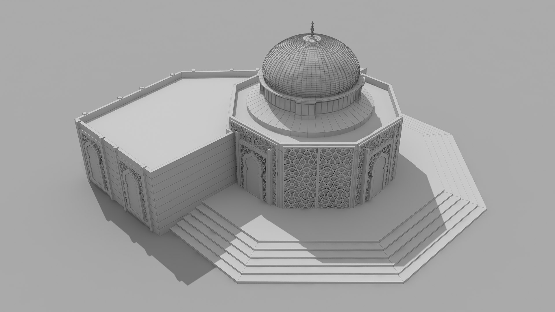 0172 - Islamic Facade Building 3D Model - TurboSquid 2240555
