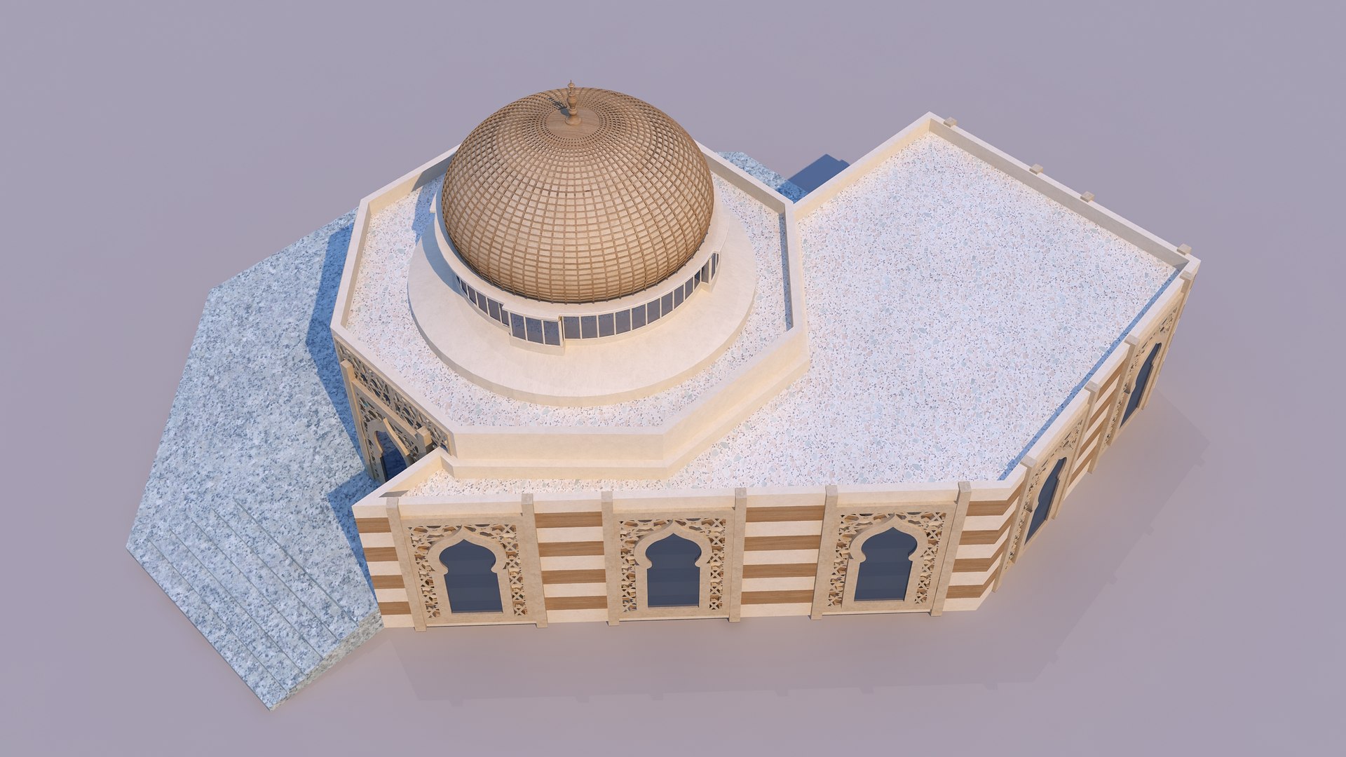 0172 - Islamic Facade Building 3D Model - TurboSquid 2240555