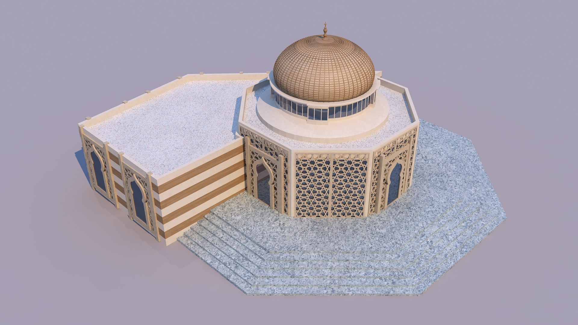 0172 - Islamic Facade Building 3D Model - TurboSquid 2240555