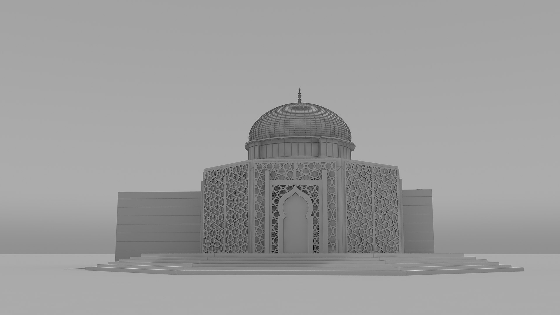 0172 - Islamic Facade Building 3D Model - TurboSquid 2240555