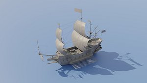 galleon ship 3d model