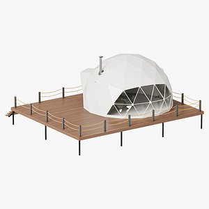 3D GeoDome Glamping Tent for Outdoor Camping model