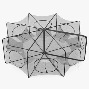 Collapsible Fishing Net Trap with Black