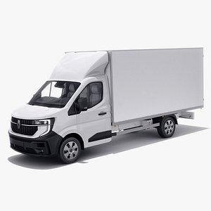 3D Renault Master Box Truck 2024 with interior