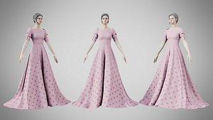 Dress 50 Careys PinK 3D model