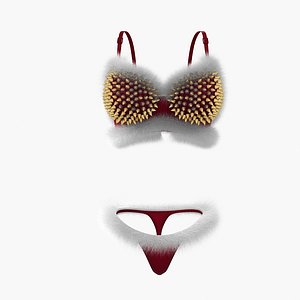 bikini christmas 3d model