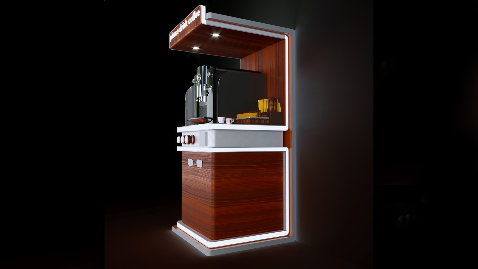 3D Coffee Rack Model - TurboSquid 1981139