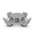 mesa de cadeira de madeira 3d 04