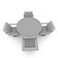 mesa de cadeira de madeira 3d 04