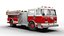 1986 Seagrave Pumper 소방차 Low Poly