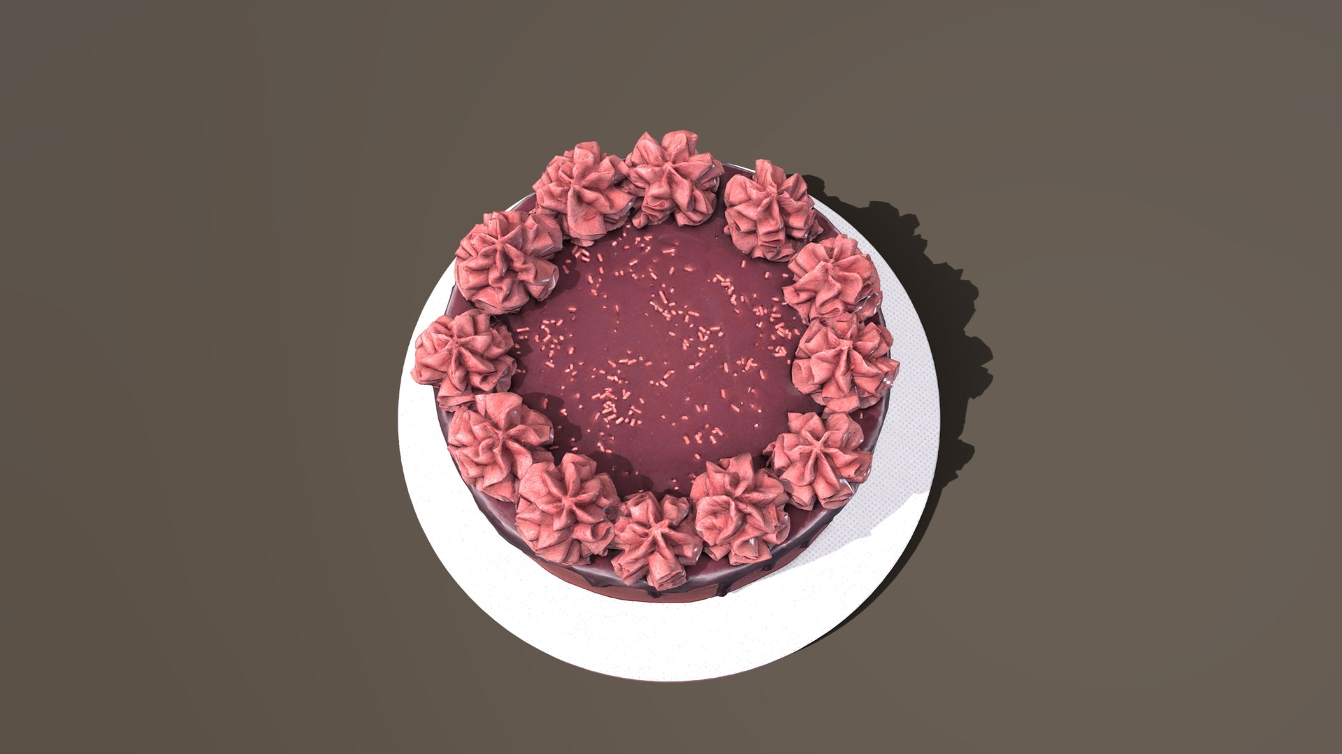 3D Red Velvet Gateau Model - TurboSquid 2003250