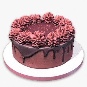 3D Red Velvet Gateau model