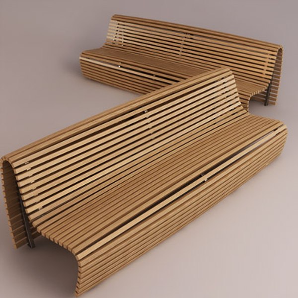 Titikaka Bench B Italia 3d Model