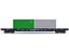 Transport flatcar with 20ft containers