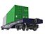 Transport flatcar with 20ft containers