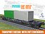 Transport flatcar with 20ft containers