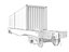 Transport flatcar with 20ft containers
