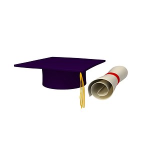 Graduation Cap and Diploma