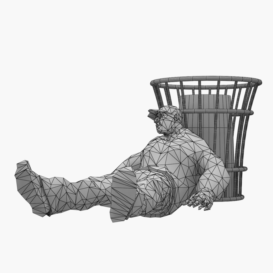 Homeless man model - TurboSquid 1515865