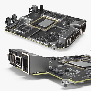 3D Electronic Circuit Motherboard with Chipset