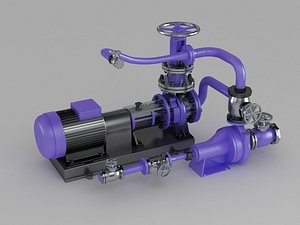 3D engine motor air pump