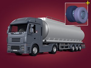 3d model fuel truck