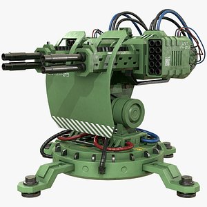 3D model Turret Concept 2 Green