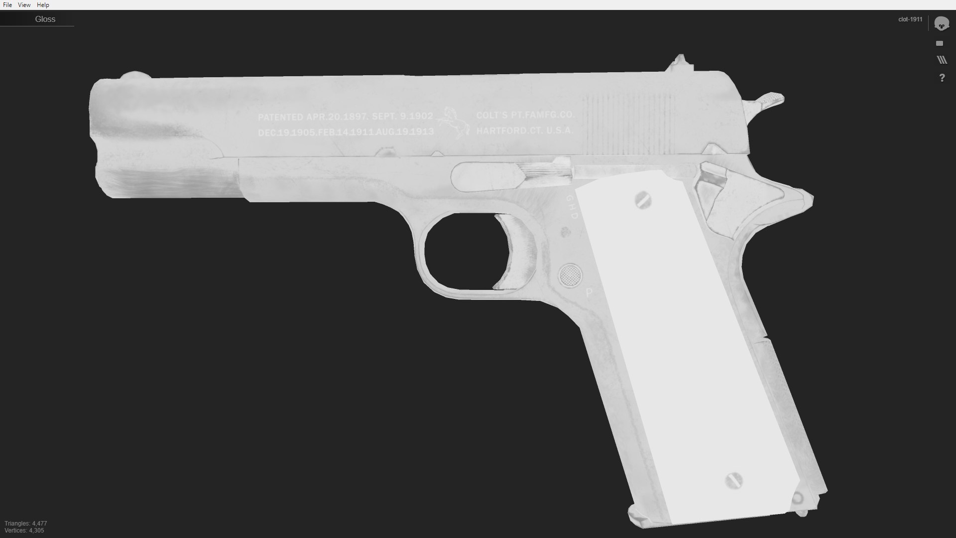 3D Clot-1911-Gameready https://p.turbosquid.com/ts-thumb/k2/5Dr9Xp/ob/screenshot483/png/1657186899/1920x1080/fit_q87/e2251502e593936c5ca44fec5bcf0693755bb770/screenshot483.jpg