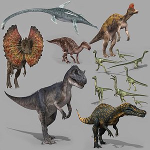 Dino Bonus Pack 8K - fully animated model