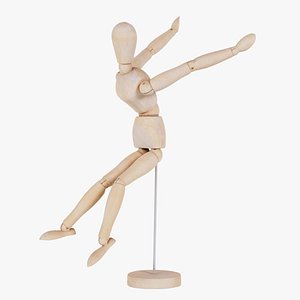 Wooden Mannequin Pose 03 Remastered