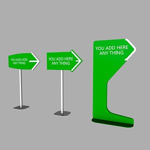 direction signs 3D model