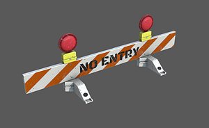 No-Entry Safety Barricade