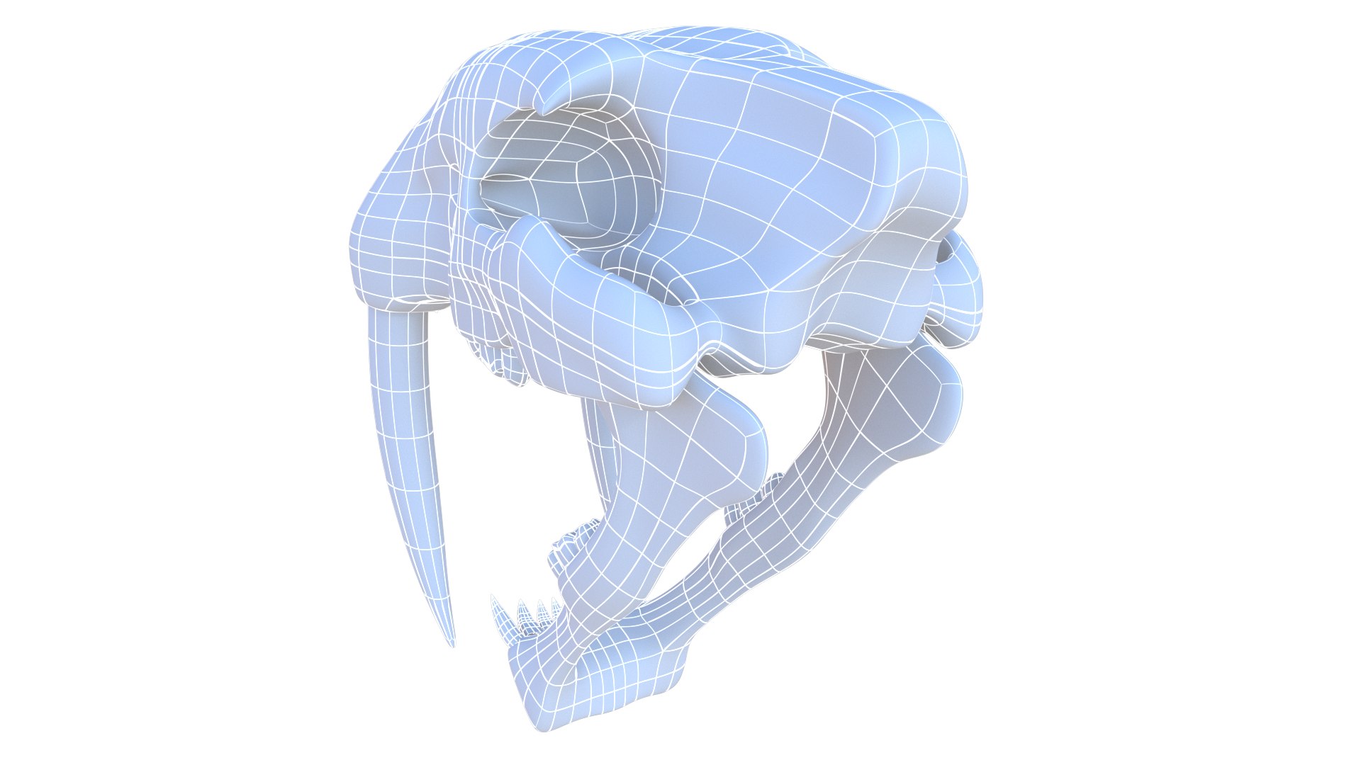 3D model Saber Tooth Tiger Skull https://p.turbosquid.com/ts-thumb/k2/RKmsHE/yV/sabertoothtigerskullwf_2/png/1644070989/1920x1080/fit_q87/34866bfa606ddd9d53bd5cf2a790a95789fc055e/sabertoothtigerskullwf_2.jpg