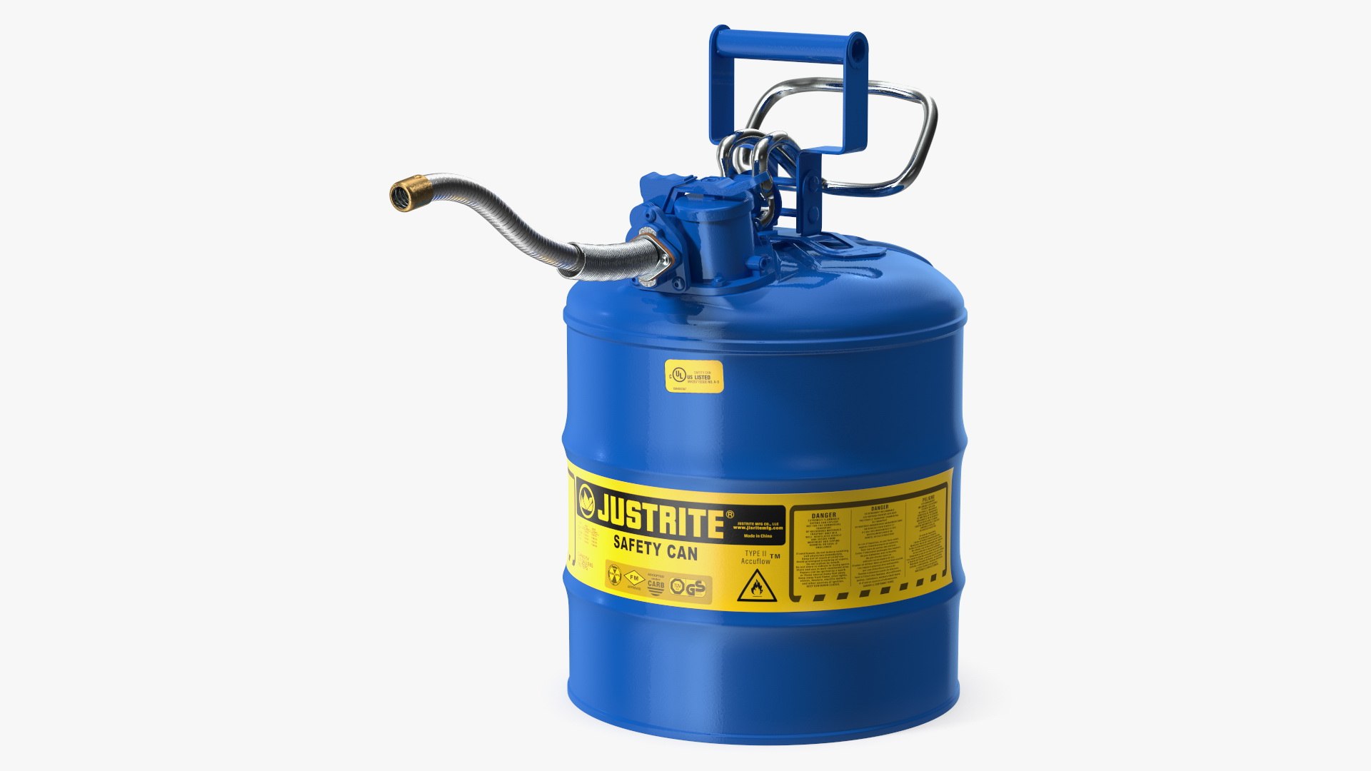 Safety Fuel Can Five Gallon Blue 3D model preview