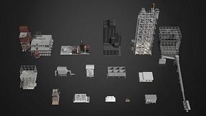 Industrial buildings pack 25K07