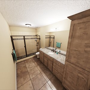 3D photorealistic bathroom model