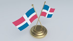 Civil Ensign of the Dominican Republic 3D Model