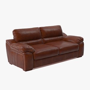 Brown Leather Sofa