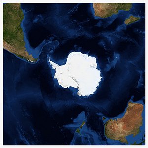 Antarctica Continent Map ver 2 model
