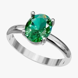 Oval Gemstone Classic Ring