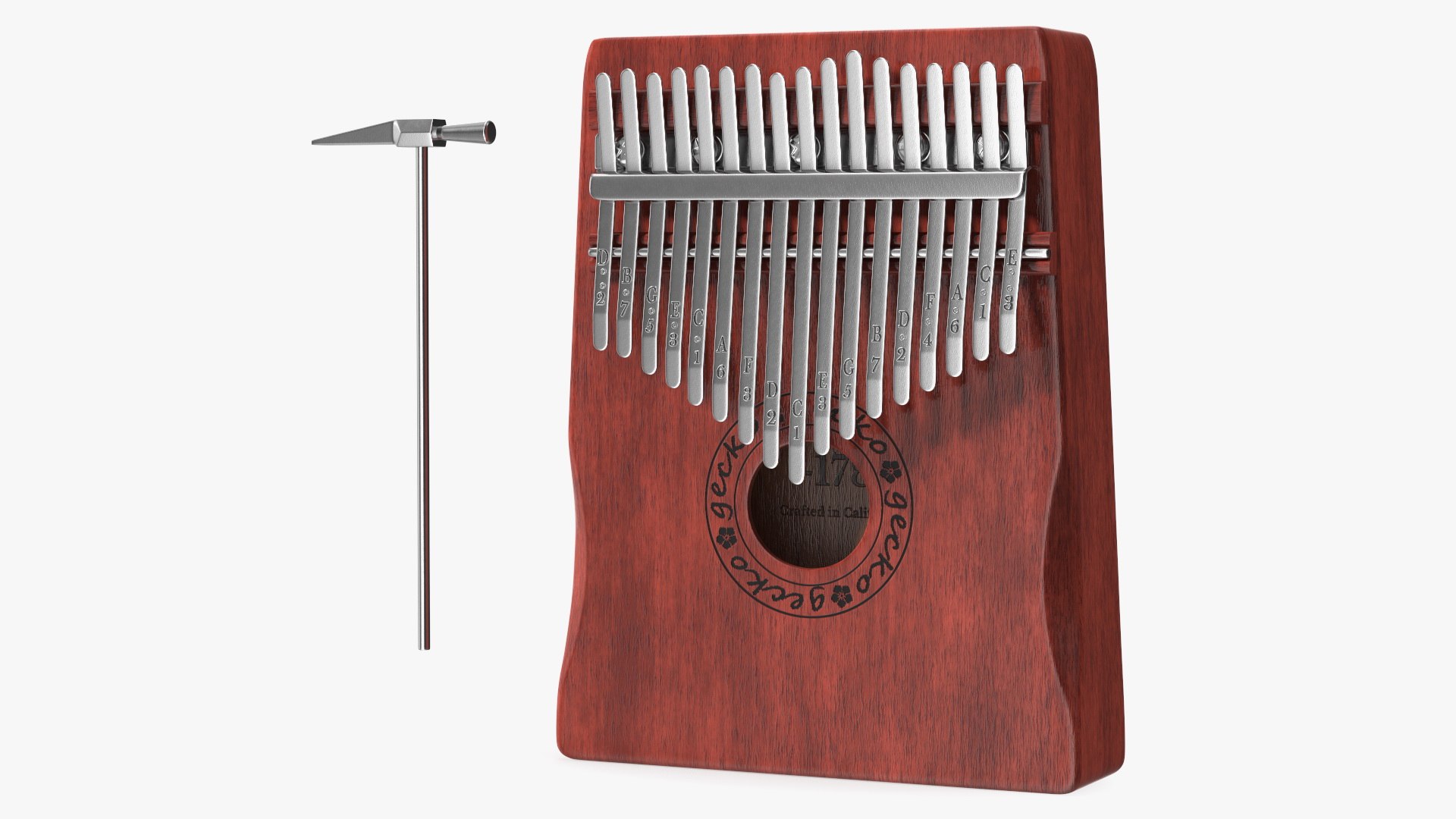 Mahogany Kalimba 3D model preview
