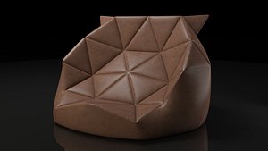 3d leather bean bag