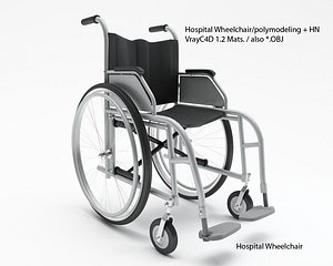 hospital wheelchair 3d model