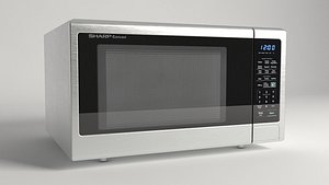 microwave oven stainless 3D model