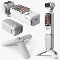 Camera with Battery Handle and Tripod