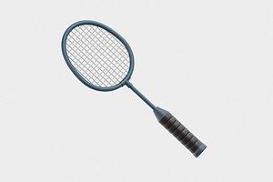 Badminton racket cartoon 3D