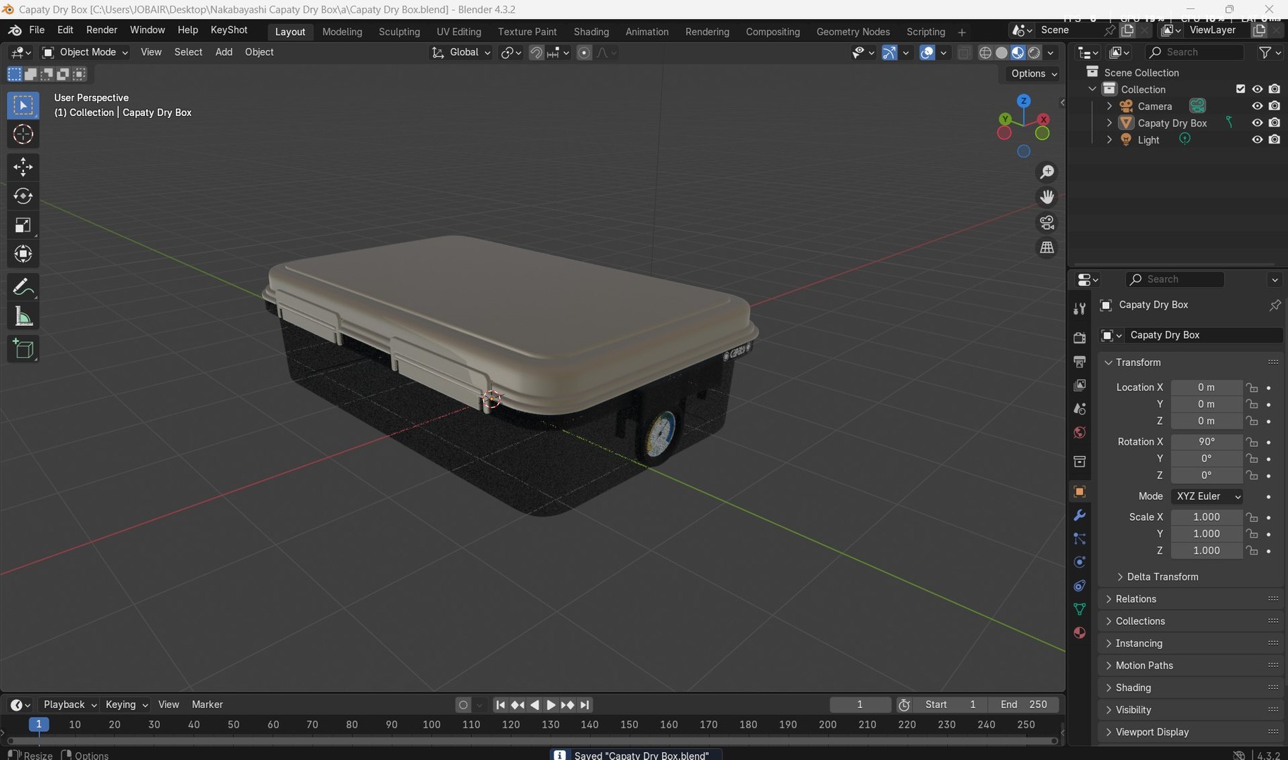 Nakabayashi Capaty Dry Box 3D Model - TurboSquid 2352203