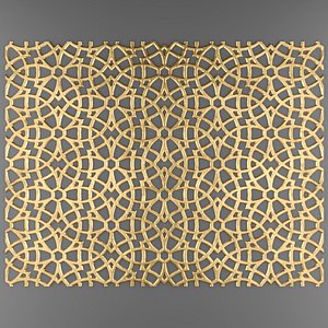 lattice arab panel 3d model