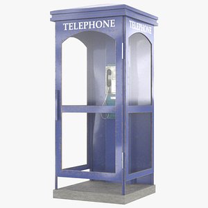 3D telephone box model